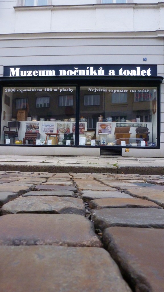 The cobbles in front of the toilet museum are some of the... in town.